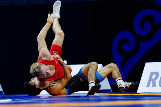 Senior World Championships, 63 kg Greco-Roman: Nihat Zahid Mammadli (AZE) def. Morten Thoresen (NOR) Copyright: xKostadinxAndonovx