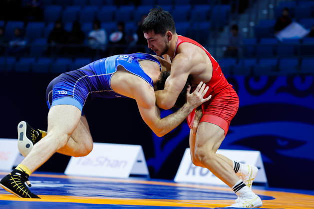 Senior World Championships, 67 kg Greco-Roman: Bagdat Sabaz (KAZ) def. Abu Muslim Aptievitch Amaev (BUL) Copyright: xKostadinxAndonovx