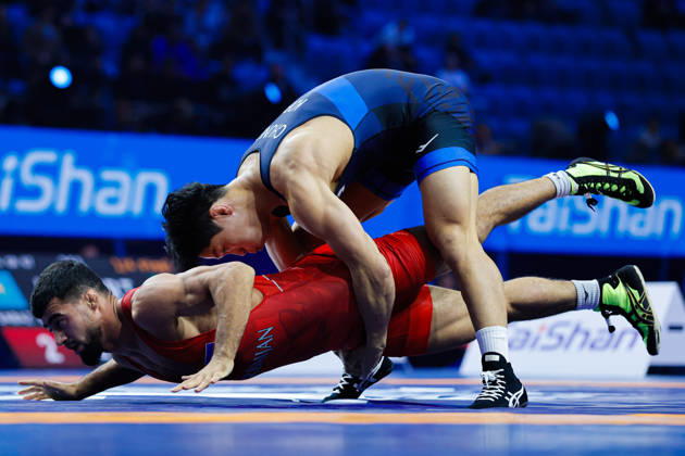 Senior World Championships, 67 kg Greco-Roman: Hasrat Jafarov (AZE) def. Hanjae Chung (KOR) Copyright: xKostadinxAndonovx