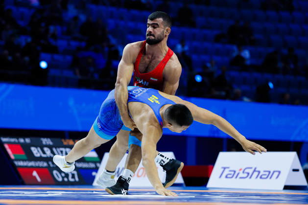 Senior World Championships, 87 kg Greco-Roman: Alireza Azizkhoon Mohmadipiani (IRI) defeated Batbayar Tsogtbaatar (MGL) Copyright: xKostadinxAndonovx