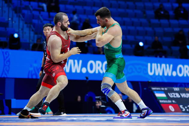 Senior World Championships, 87 kg Greco-Roman: Semen Sergeevich Novikov (BUL) defeated Lasha Gobadze (GEO) Copyright: xKostadinxAndonovx