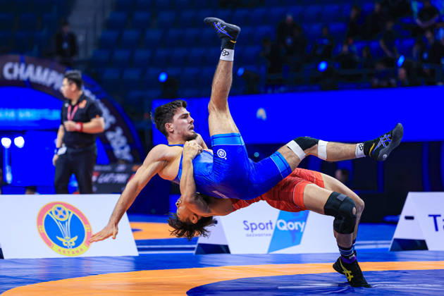 Senior World Championships, 63 kg Greco-Roman: Kaisei Tanabe (JPN) defeated Mairbek Salimov (POL) Copyright: xAmirrezaxAliasgarix Kadir Caliskan United World Wr