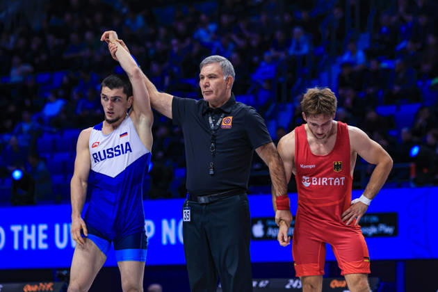 Senior World Championships, 67 kg Greco-Roman: Daniial Agaev (RUS) defeated Christopher Josef Kraemer (GER) Copyright: xAmirrezaxAliasgarix Kadir Caliskan United World Wr