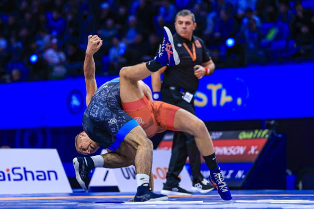 Senior World Championships, 67 kg Greco-Roman: Saeid Morad Gholi Esmaeili Leivesi (IRI) vs. Ilias Laaouina (NED) Copyright: xAmirrezaxAliasgarix Kadir Caliskan United World Wr