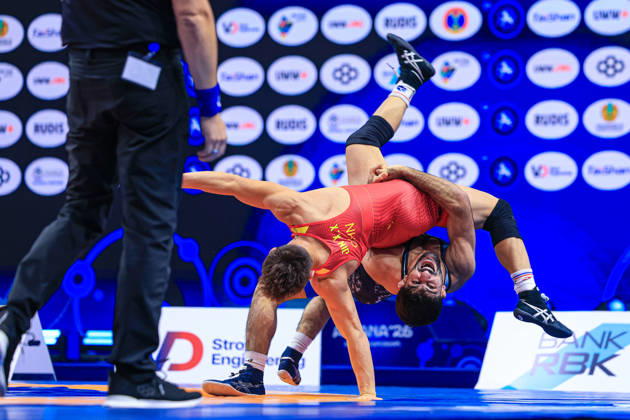 Senior World Championships, 67 kg Greco-Roman: Saeid Morad Gholi Esmaeili Leivesi (IRI) vs. Xinxin Jin (CHN) Copyright: xAmirrezaxAliasgarix Kadir Caliskan United World Wr