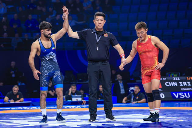 Senior World Championships, 67 kg Greco-Roman: Saeid Morad Gholi Esmaeili Leivesi (IRI) vs. Xinxin Jin (CHN) Copyright: xAmirrezaxAliasgarix Kadir Caliskan United World Wr