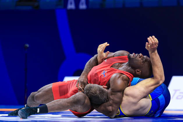 Senior World Championships, 87 kg Greco-Roman: Exauce Mukubu (NOR) def. Aleksandar Georgije Stjepanetic (SWE) Copyright: xAmirrezaxAliasgarix Kadir Caliskan United World Wr