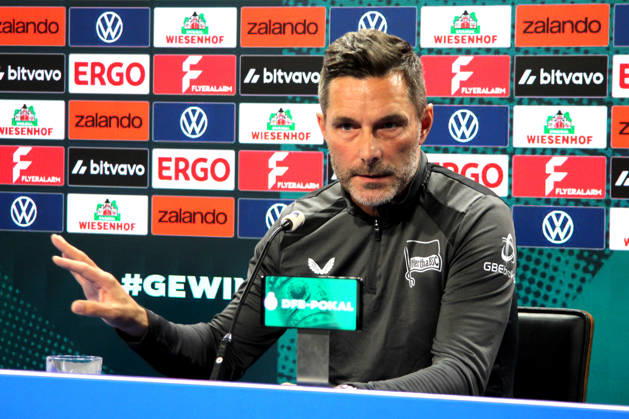 Football, 2nd Bundesliga, Hertha BSC, press conference