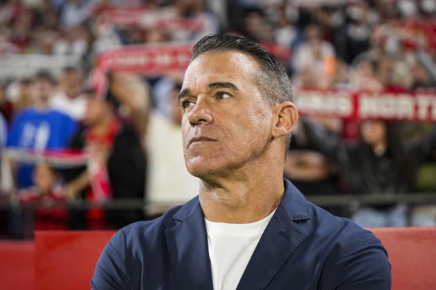 October 26, 2026, Sevilla, Sevilla, Spain: Luis Garcia Plaza, head coach of Sevilla FC, looks on during the Spanish league, LaLiga EA Sports, football match played between Sevilla FC and CA Osasuna at Ramon Sanchez-Pizjuan stadium on October 26, 2026, in Sevilla, Spain. Sevilla Spain - ZUMAa181 20261026_zaa_a181_035 Copyright: xJoaquinxCorcherox