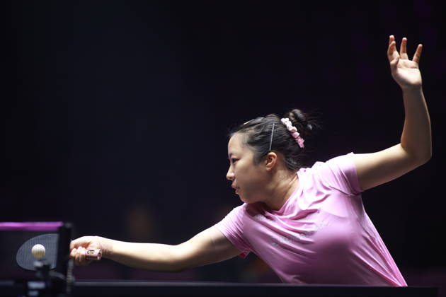2026 WTT Champions Montpellier : Day 1 Shin Yubin of South Korea competes against Cheng I-Ching of Chinese Taipei during the Women s Singles round of 32 match on day one of the WTT Champions Montpellier 2026 at Sud de France ARENA in Montpellier, France, on October 27, 2026. Montpellier France  Copyright: xRemyxGrosx originalFilename:gros-notitle261027_np9jf.jpg
