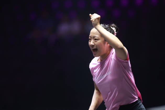 2026 WTT Champions Montpellier : Day 1 Shin Yubin of South Korea competes against Cheng I-Ching of Chinese Taipei during the Women s Singles round of 32 match on day one of the WTT Champions Montpellier 2026 at Sud de France ARENA in Montpellier, France, on October 27, 2026. Montpellier France  Copyright: xRemyxGrosx originalFilename:gros-notitle261027_npFtH.jpg