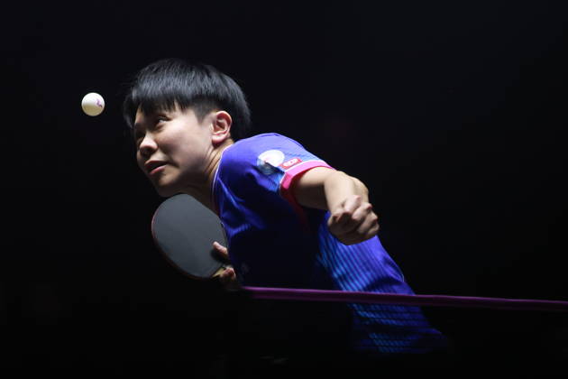 2026 WTT Champions Montpellier : Day 1 Cheng I-Ching of Chinese Taipei competes against Shin Yubin of South Korea during the Women s Singles round of 32 match on day one of the WTT Champions Montpellier 2026 at Sud de France ARENA in Montpellier, France, on October 27, 2026. Montpellier France  Copyright: xRemyxGrosx originalFilename:gros-notitle261027_npGOB.jpg