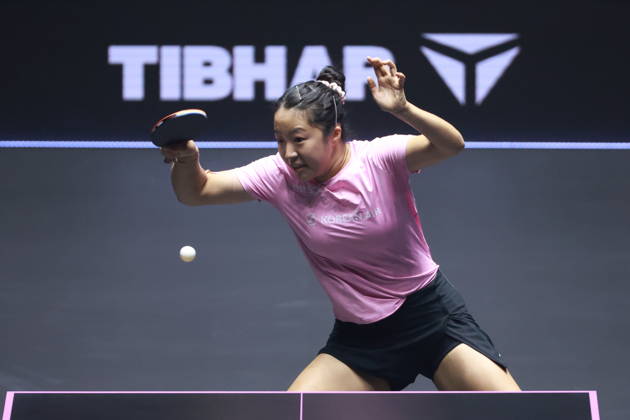 2026 WTT Champions Montpellier : Day 1 Shin Yubin of South Korea competes against Cheng I-Ching of Chinese Taipei during the Women s Singles round of 32 match on day one of the WTT Champions Montpellier 2026 at Sud de France ARENA in Montpellier, France, on October 27, 2026. Montpellier France  Copyright: xRemyxGrosx originalFilename:gros-notitle261027_npxjJ.jpg