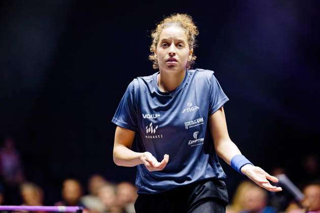 WTT Champions Montpellier Benjamin ELKAIM MAXPPP - Montpellier 28 10 2026 WTT Champions Montpellier 2026, 16eme de finale, le 28 octobre a la Sud de France Arena. Hana Goda, numero 22 mondiale, reagit les mains ouvertes lors de sa defaite 0-3 face a -wangmanyu. Montpellier FRANCE  Copyright: xMAXPPPxBenjaminxELKAIMx ELK202610288872 ELK202610288872