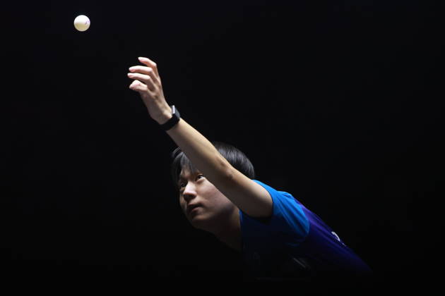 2026 WTT Champions Montpellier : Day 2 Oh Junsung of South Korea plays against Zhou Qihao of China during the Men s Singles round of 32 match on day two of the WTT Champions Montpellier 2026 at Sud de France ARENA in Montpellier, France, on October 28, 2026. Montpellier France  Copyright: xRemyxGrosx originalFilename:gros-notitle261028_npmkQ.jpg