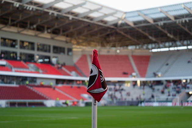 October 28, 2026, xjyhynx, Soccer, DFB Cup, 2nd Round, SC Freiburg vs. VfL Wolfsburg, from the inside of the Europa-Park Stadium, Freiburg corner flag