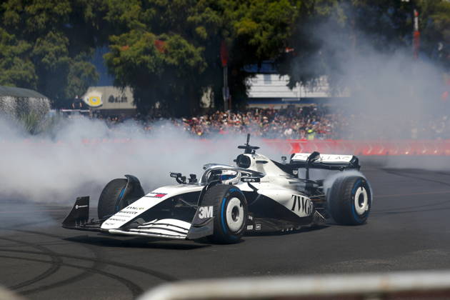 Formula One Show Run in Mexico City Cadillac driver Sergio Perez of Mexico shows his skills during a Formula One Show Run in Mexico City, Mexico, 28 October 2026. The Formula One Grand Prix of Mexico City race takes place on 01 November. MEXICO CITY Mexico  Copyright: xIsaacxEsquivelx