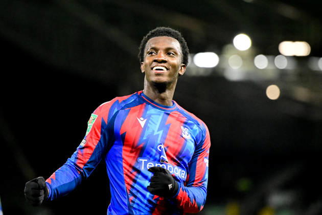Fulham v Crystal Palace, EFL Cup GOAL Crystal Palace forward Eddie Nketiah (9) scores a goal and celebrates 0-1 during the EFL Cup match between Fulham and Crystal Palace at Craven Cottage, London, UK on 28 October 2026. London Craven Cottage Greater London UK Editorial use only DataCo restrictions apply See www.football-dataco.com , Copyright: xDennisxGoodwinx PSI-25079-0024