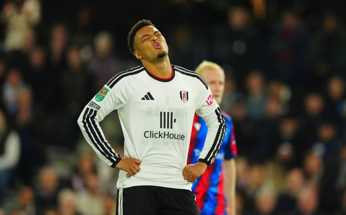 Rodrigo Muniz of Fulham reacts after going close Fulham v Crystal Palace, EFL Carabao Cup, Football, Craven Cottage, London, UK - 28 Oct 2026London Craven Cottage United Kingdom EDITORIAL USE ONLY No use with unauthorised audio, video, data, fixture lists, club league logos or live services. Online in-match use limited to 120 images, no video emulation. No use in betting, games or single club league player publications. Copyright: xJavierxGarcia Shutterstockx 17240234bc