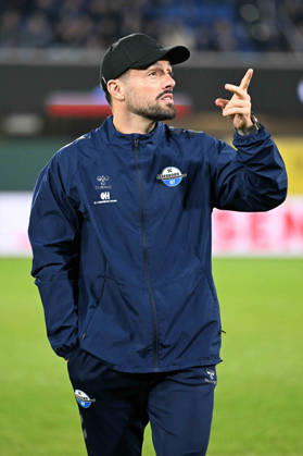 Paderborn, Home Deluxe Arena, October 28, 2026, GER, Men s, DFB Cup, 2nd Round, 2026–2027 Season, SC Paderborn vs. VfB Stuttgart, Photo: Coach Ralf KETTEMANN, Paderborn, For editorial use only. DFB regulations prohibit any use of photographs as image sequences and or quasi-video. North Rhine-Westphalia, Germany