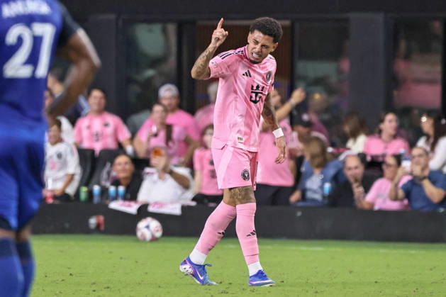 October 28, 2026, Miami, Florida, USA: Inter Miami CF forward Riquelme Fillipi (11) celebrates a goal scored during a 2026 MLS, Fussball Herren, USA soccer match between Inter Miami CF and FC Cincinnati. Soccer 2026: Inter Miami CF 2:2 FC Cincinnati.  - ZUMAa257 20261028_zsp_a257_018 Copyright: xChrisxArjoonx