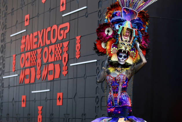 RECORD DATE NOT STATED 29th October 2026; Autodromo Hermanos Rodriguez, Mexico City, Mexico; Formula 1, Mexican Grand Prix, Arrival Day; Catrinas at the entrance, Day of the Dead KimberlyxFenton