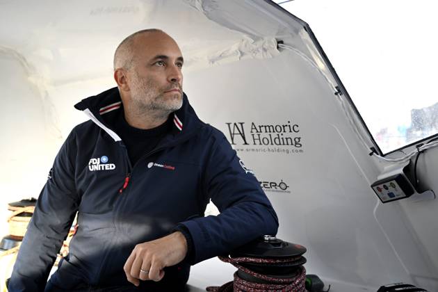 ROUTE DU RHUM 2026 - Fabrice AMEDEO PHOTOPQR OUEST FRANCE Marc OLLIVIER ; SAINT-MALO ; 29 10 2026 ; Fabrice AMEDEO skipper IMOCA FDJ United - Océan Calling dans le village de la course La Route du Rhum Destination Guadeloupe ce jeudi 29 octobre 2026 à Saint-Malo (Ille-et-Vilaine). Skippers before *Route du Rhum – Destination Guadeloupe* race village in Saint-Malo (Ille-et-Vilaine) on Thursday, October 29, 2026. SAINT-MALO France  Copyright: xPHOTOPQR OUESTxFRANCE MAXPPPxMarcxOLLIVIERx 20261029OFR2476 20261029OFR2489