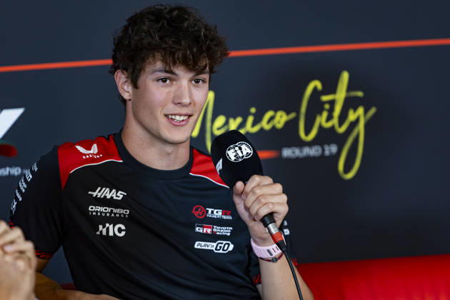 F1 - MEXICO CITY GRAND PRIX 2026 BEARMAN Ollie Oliver (gbr), TGR Haas F1 Team VF-26, portrait, pre-event press conference, PK, Pressekonferenz during the 2026 Formula 1 Mexico City Grand Prix, 19th round of the 2026 Formula One World Championship, WM, Weltmeisterschaft from October 30 to November 1, 2026 on the Autodromo Hermanos Rodriguez, in Mexico City, Mexico - Mexico CityMexico  Copyright: xJulienxDelfossex