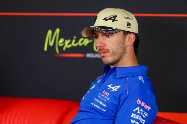 RECORD DATE NOT STATED 29th October 2026; Autodromo Hermanos Rodriguez, Mexico City, Mexico; Formula 1, Mexican Grand Prix, Arrival Day; Pierre Gasly of France and BWT Alpine Formula One Team during Drivers press conference, PK, Pressekonferenz KimberlyxFenton