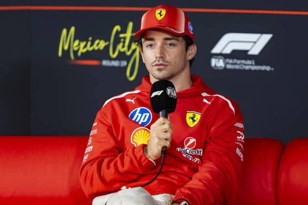 F1 - MEXICO CITY GRAND PRIX 2026 LECLERC Charles (mco), Scuderia Ferrari SF-26, portrait, pre-event press conference, PK, Pressekonferenz during the 2026 Formula 1 Mexico City Grand Prix, 19th round of the 2026 Formula One World Championship, WM, Weltmeisterschaft from October 30 to November 1, 2026 on the Autodromo Hermanos Rodriguez, in Mexico City, Mexico - Mexico CityMexico Copyright: xJulienxDelfossex