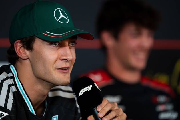 October 29, 2026, Mexico City, Mexico: George Russell (GBR) (Mercedes-AMG Petronas F1 Team) at the press conference, PK, Pressekonferenz of the Formula 1 Mexico City Grand Prix 2026 at the AutoÂ³dromo Hermanos RodroÂ­guez. Mexico City Mexico - ZUMAs197 20261029_aaa_s197_123 Copyright: xLucaxMartinix
