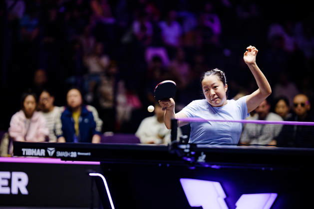 Shin Yubin joue un coup droit Benjamin ELKAIM MAXPPP - Montpellier 30 10 2026 Tennis de table WTT Champions Montpellier 2026 1 8 de finale 30 octobre 2026. Shin Yubin, joueuse sud-coreenne (nÂ°12 mondiale), joue un coup droit pres du filet face a -sunyingsha (nÂ°2 mondiale). WTT Champions Montpellier 2026 in Montpellier, France on October 30, 2026. Montpellier FRANCE  Copyright: xMAXPPPxBenjaminxELKAIMx ELK202610303705 ELK202610303705