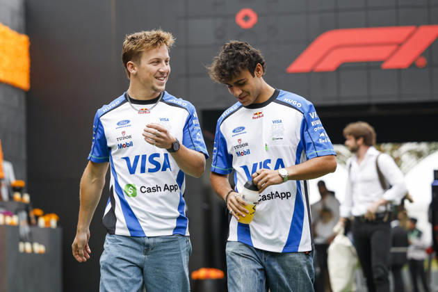 F1 - MEXICO CITY GRAND PRIX 2026 LAWSON Liam (nzl), Visa Cash App RB F1 Team VCARB03, LINDBLAD Arvid (gbr), Visa Cash App RB F1 Team VCARB03, portrait during the 2026 Formula 1 Mexico City Grand Prix, 19th round of the 2026 Formula One World Championship, WM, Weltmeisterschaft from October 30 to November 1, 2026 on the Autodromo Hermanos Rodriguez, in Mexico City, Mexico - Mexico CityMexico  Copyright: xJulienxDelfossex