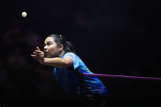 WTT Champions Montpellier 2026 - Day 4 Adriana Diaz of Puerto Rico competes against Kuai Man of China during their Women s Singles Round of 16 match on day four of the WTT Champions Montpellier 2026 at Sud de France Arena in Montpellier, France, on October 30, 2026. Montpellier France  Copyright: xRemyxGrosx originalFilename:gros-notitle261030_nplR7.jpg