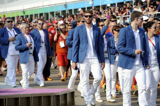OLYMPIA 2012, Flag Ceremony Israel in the Olympic Village