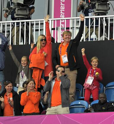 OLYMPICS 2012, Hockey, Prince Willem Alexander of the Netherlands and wife Maxima
