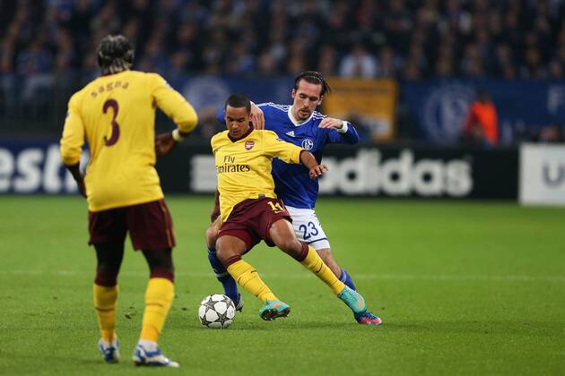 Fussball, Champions League, Schalke 04 - Arsenal London 2:2