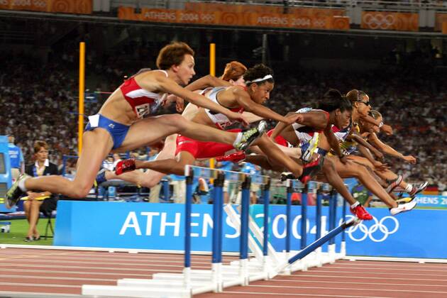 Olympics 2004 - Athletics, victories for Halkia (400m), Kuzenkova (Hammer), Campbell (200m)