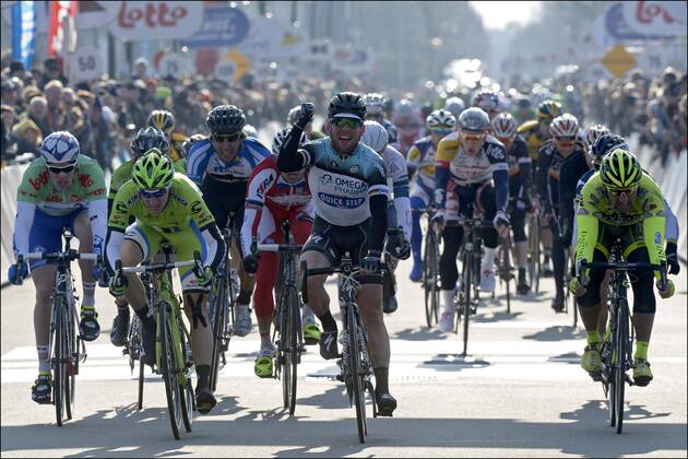 Cycling, Tour de la Panne, Mark Cavendish wins stage 2