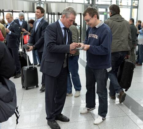 Fussball, Champions League, Abflug Bayern Muenchen