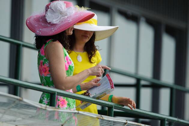 Equestrian sports, gallop, hat fashion during the 139th Kentucky Oaks