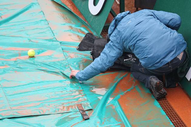 Tennis, French Open, Regen in Paris