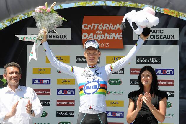 Cycling, Tony Martin (GER) wins the individual time trial of the Criterium de Dauphine