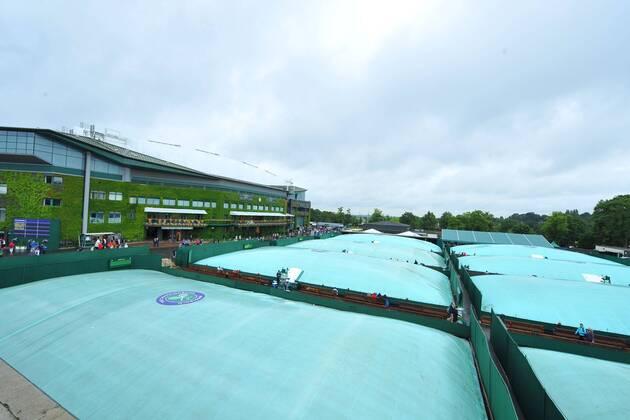 Tennis, Wimbledon, Regen auch am 5. Tag