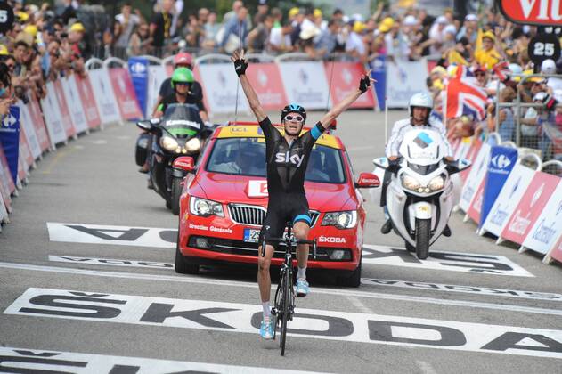 Cycling, Tour de France 2013 stage 8, Chris Froome takes stage win and yellow