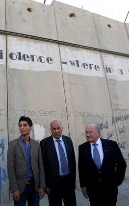 Football, Sepp Blatter in Palestine