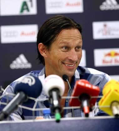 Fussball, Champions League Quali, PK und Training von Red Bull Salzburg