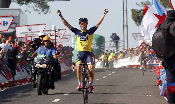 Cycling, Vuelta a Espana, Nicolas Roche wins the 2nd stage