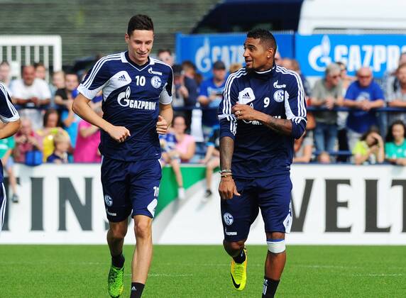 Football, 1. BL, Training FC Schalke 04 with Kevin Prince Boateng