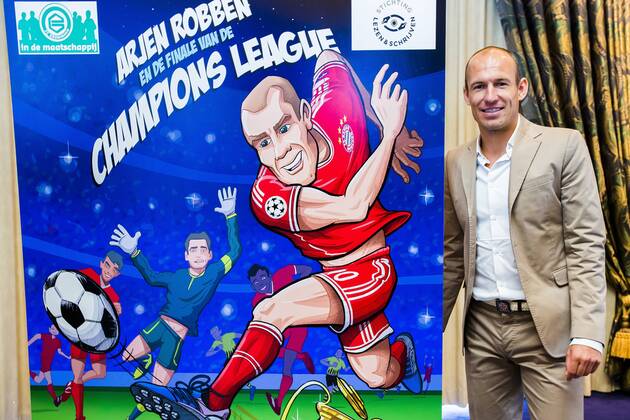 Fussball, Kinderbuchpraesentation Arjen Robben und das Finale der Champions League
